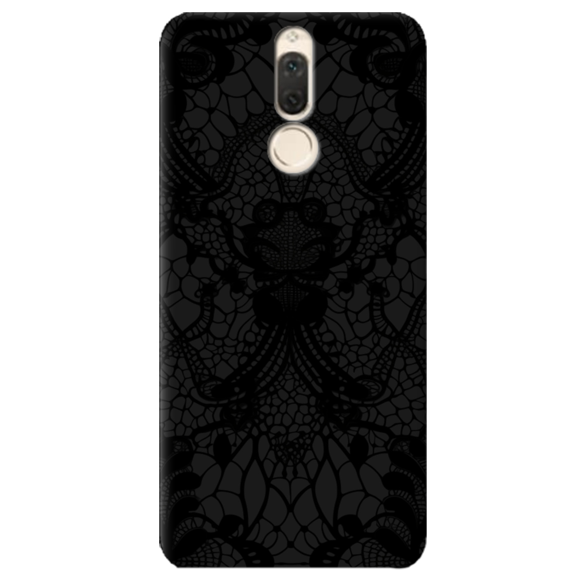 Чохол для Huawei Mate 10 Lite чорний матовий soft touch Чорне мереживо - фото 1 - Чохли для телефонів