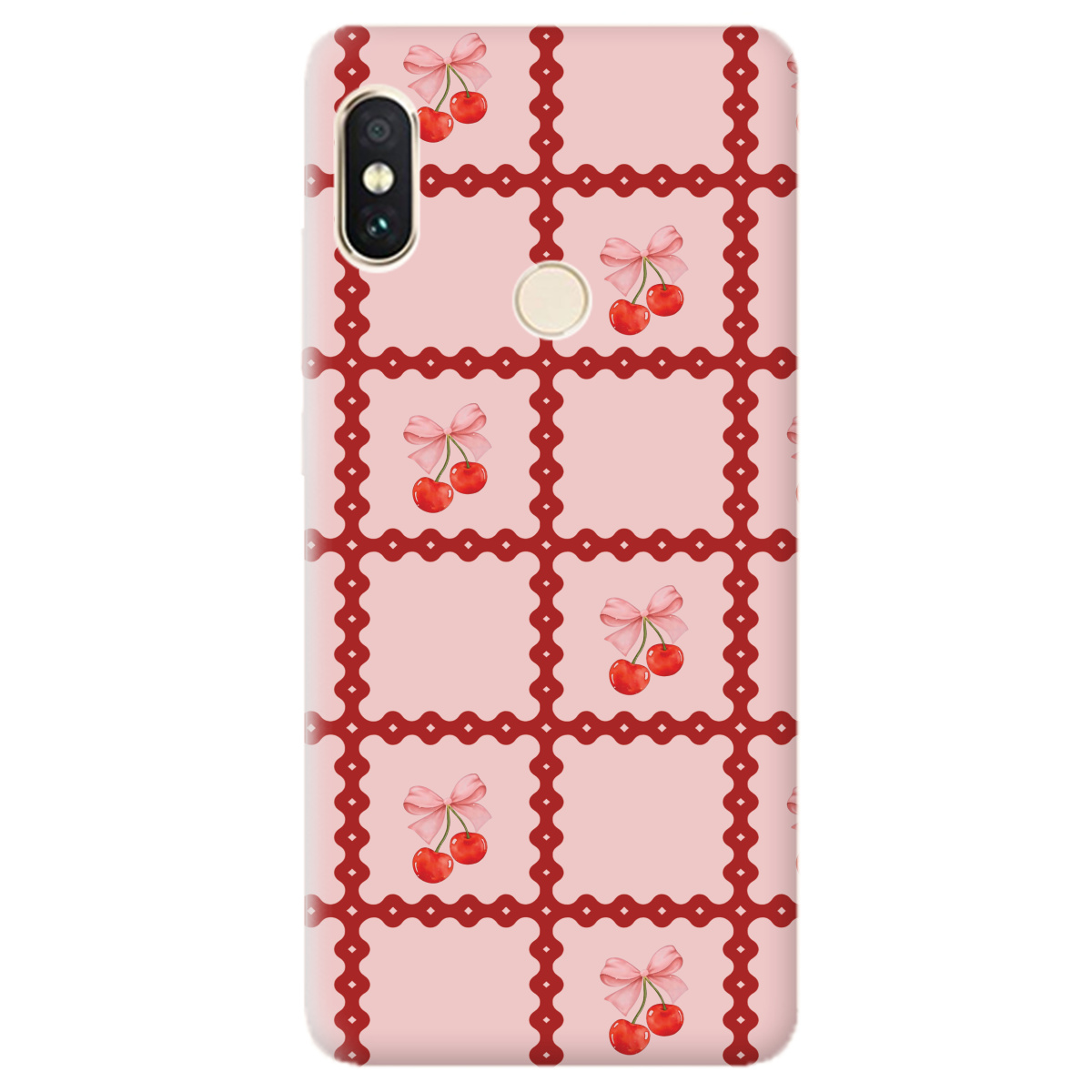 Чехол для Xiaomi Redmi Note 5 Вишни в сетке - фото 1 - Чехлы для телефонов