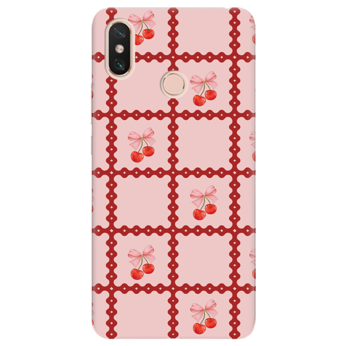 Чохол для Xiaomi Mi Max 3 Вишні у сітці - фото 1 - Чохли для телефонів