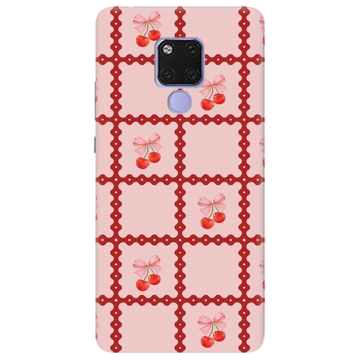 Чехол для Huawei Mate 20 Вишни в сетке - фото 1 - Чехлы для телефонов