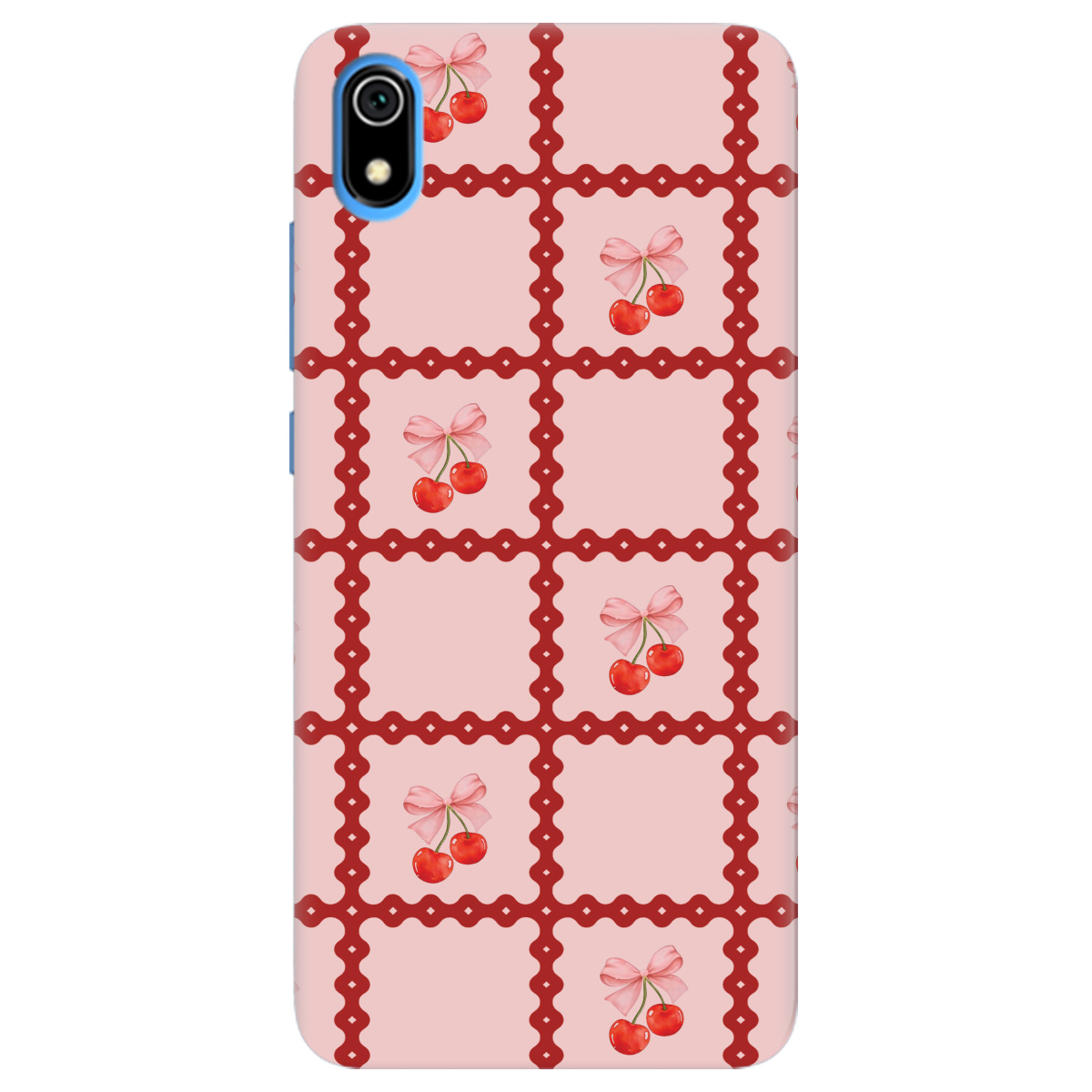 Чехол для Xiaomi Redmi 7A Вишни в сетке - фото 1 - Чехлы для телефонов