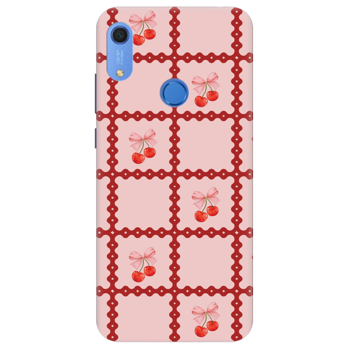 Чехол для Huawei Y6s Вишни в сетке - фото 1 - Чехлы для телефонов