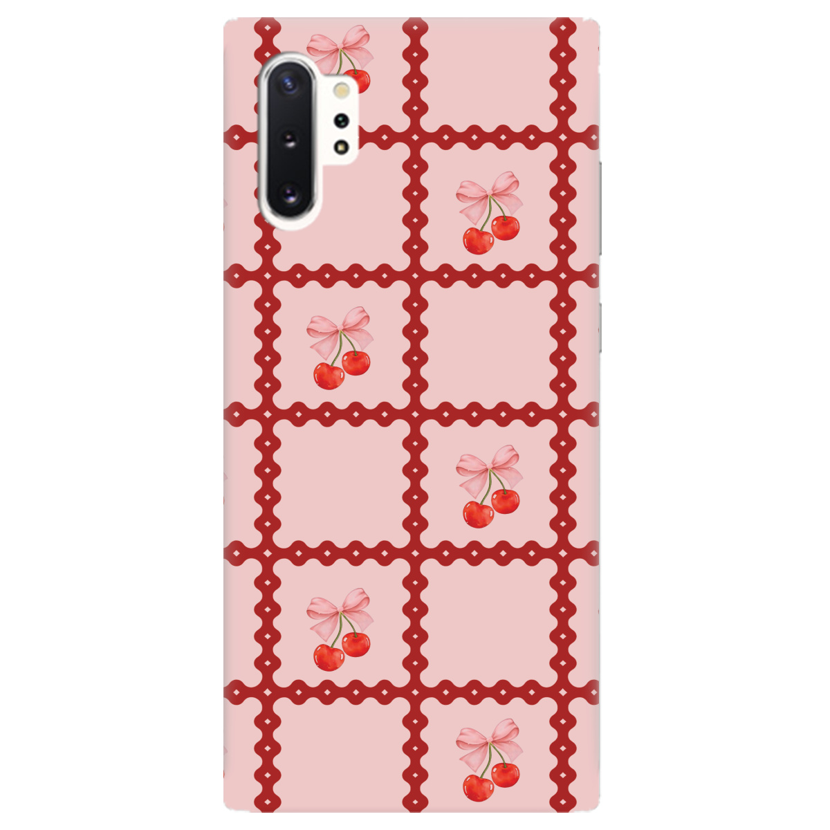 Чехол для Samsung Galaxy Note 10 Plus Вишни в сетке - фото 1 - Чехлы для телефонов