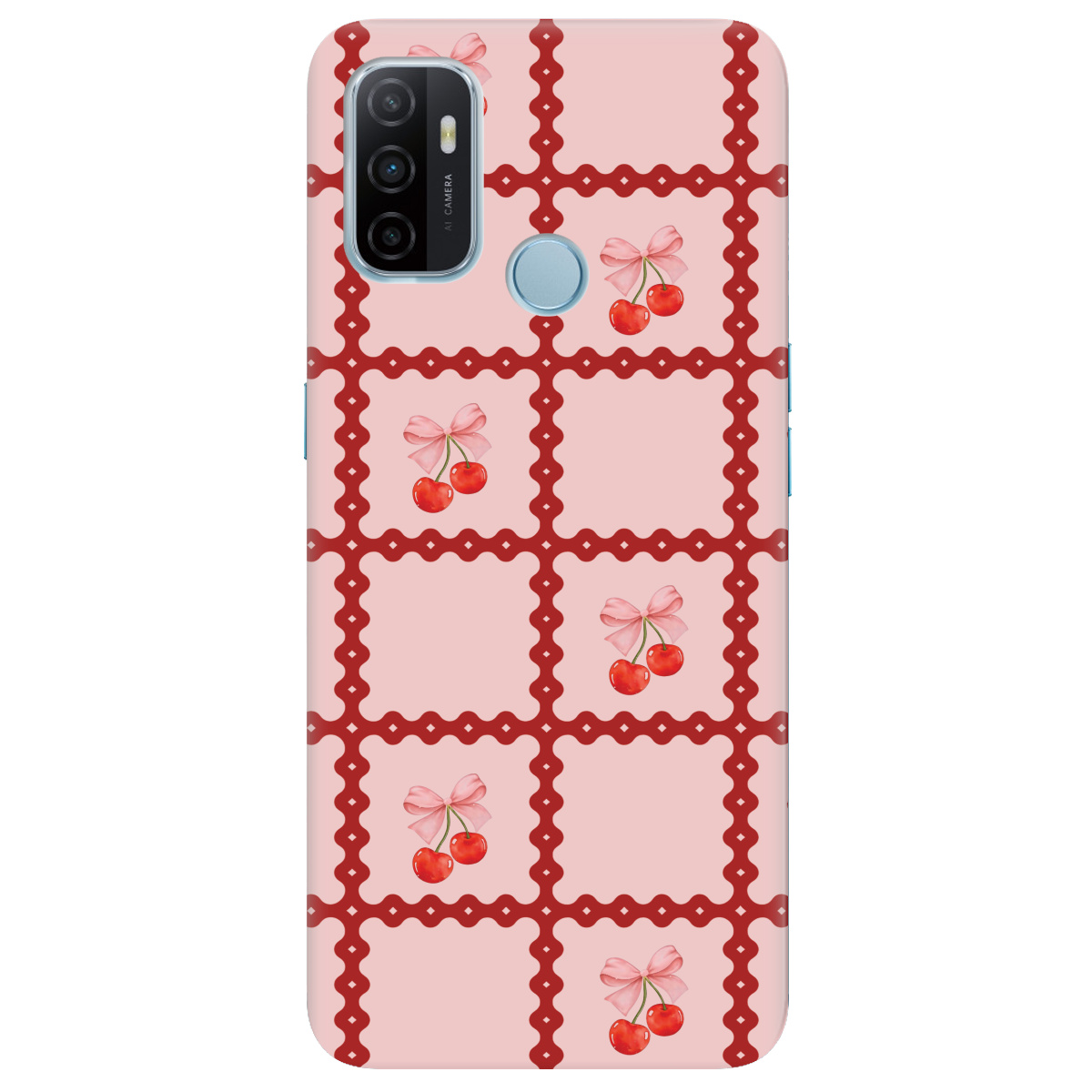Чохол для Oppo A53/ A32/ A33 Вишні у сітці - фото 1 - Чохли для телефонів