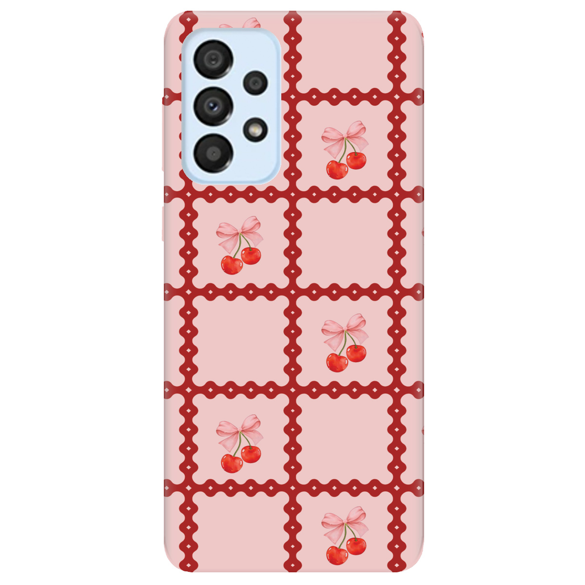 Чохол для Samsung Galaxy A33 Вишні у сітці - фото 1 - Чохли для телефонів