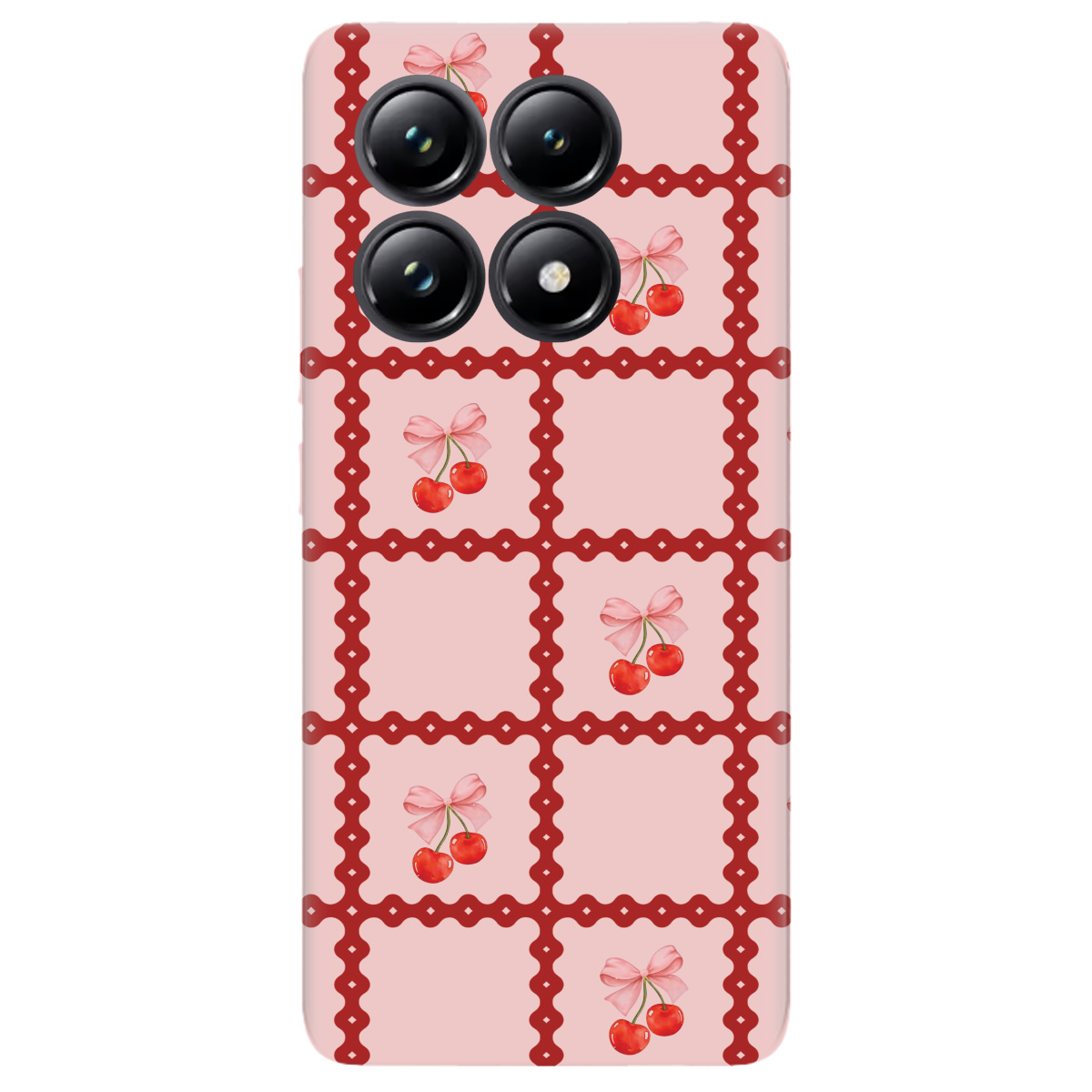 Чохол для Xiaomi 14T Pro Вишні у сітці - фото 1 - Чохли для телефонів