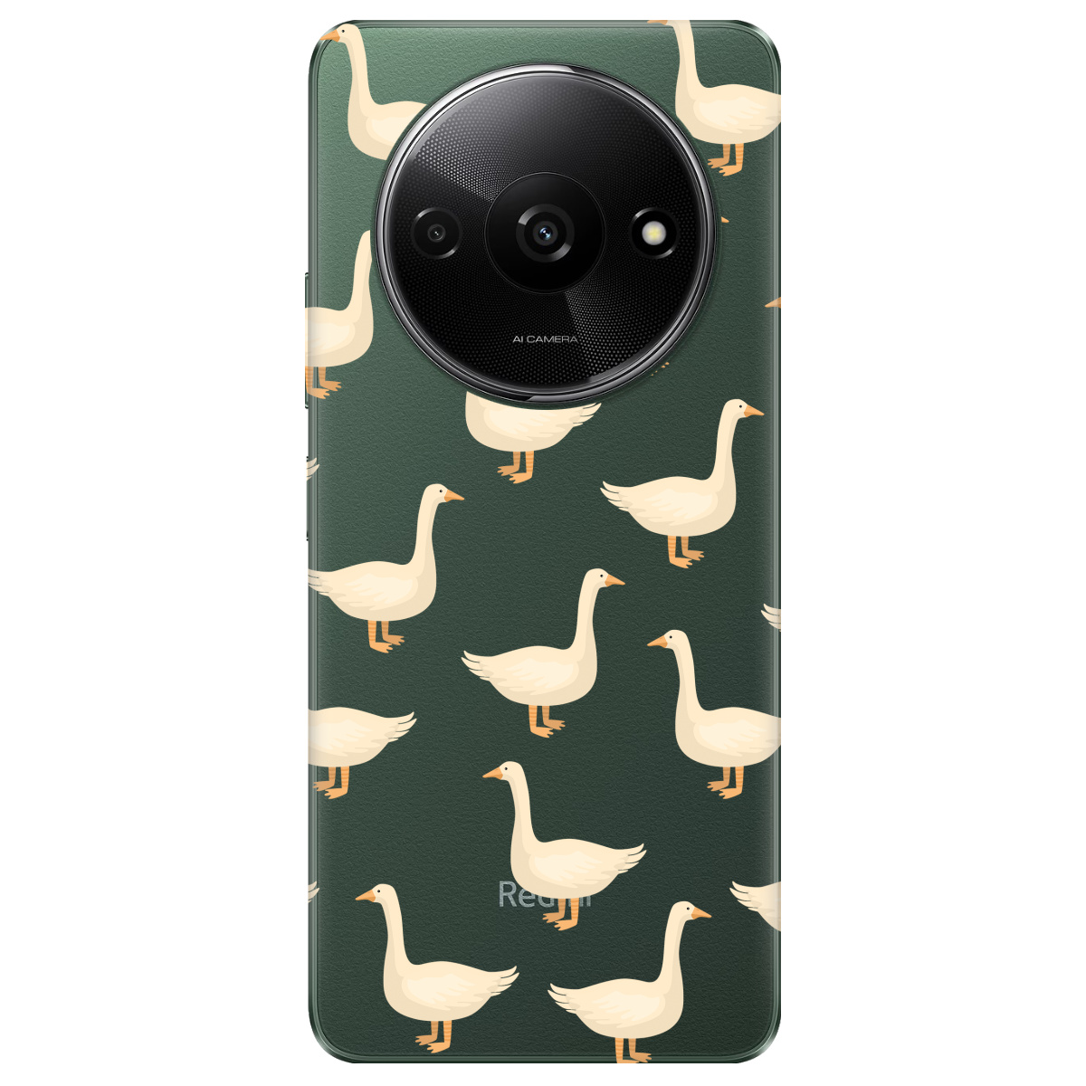 Чохол для Xiaomi Redmi A3 прозорий Гуси в тренді - фото 1 - Чохли для телефонів