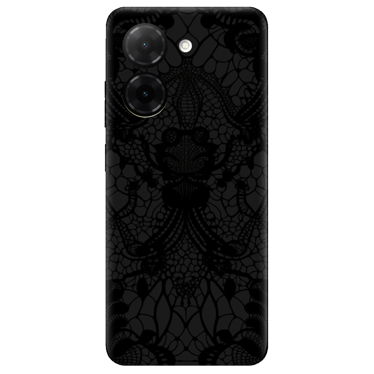 Чохол для Xiaomi Redmi A5 чорний матовий soft touch Чорне мереживо - фото 1 - Чохли для телефонів