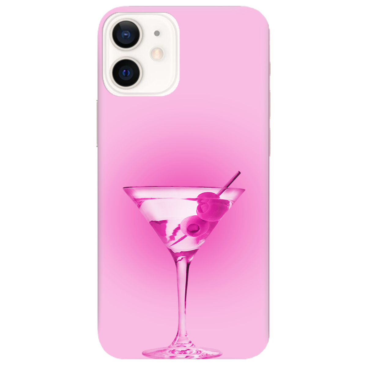 Чохол для Apple iPhone 12 Рожеве мартіні - фото 1 - Чохли для телефонів