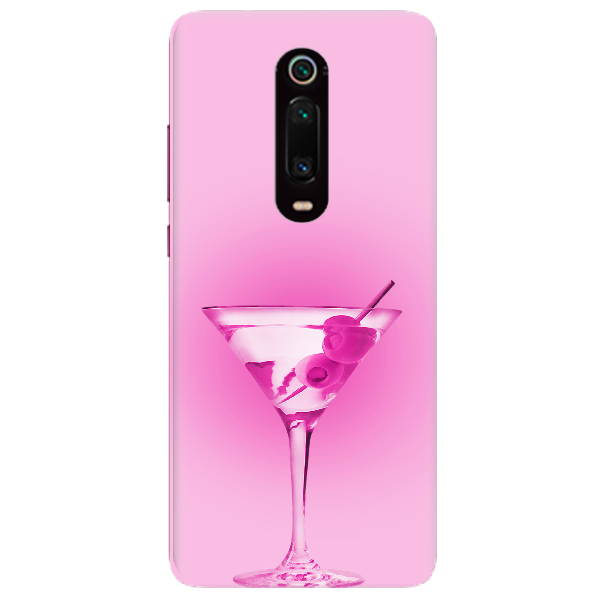 Чохол для Xiaomi Mi 9T Рожеве мартіні - фото 1 - Чохли для телефонів
