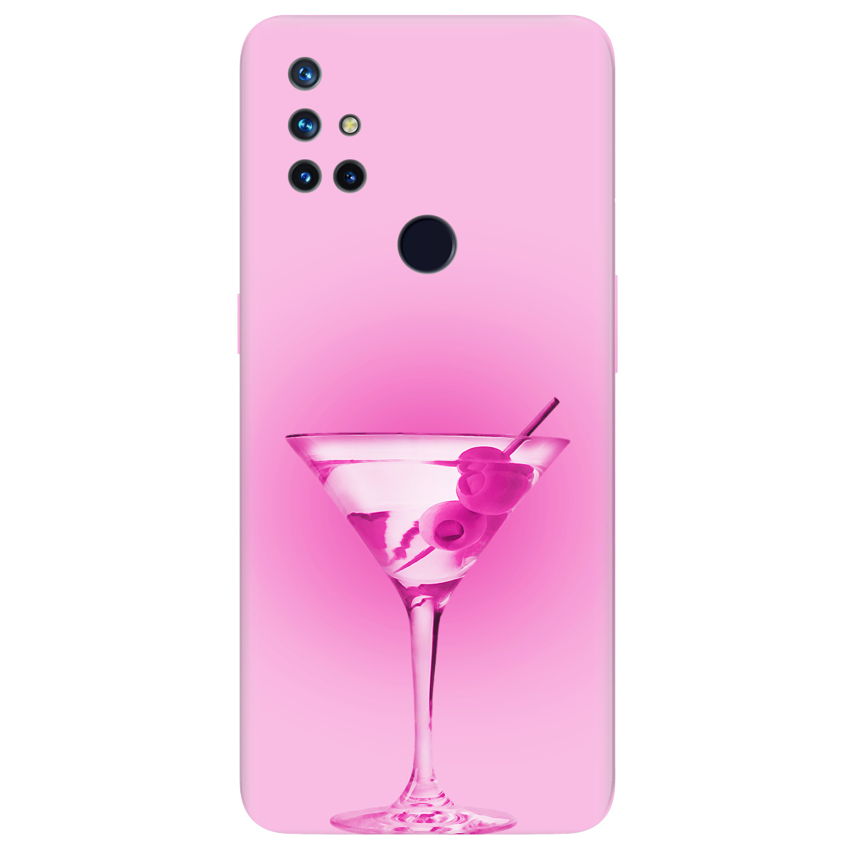 Чехол для OnePlus Nord N10 5G Розовое мартини - фото 1 - Чехлы для телефонов