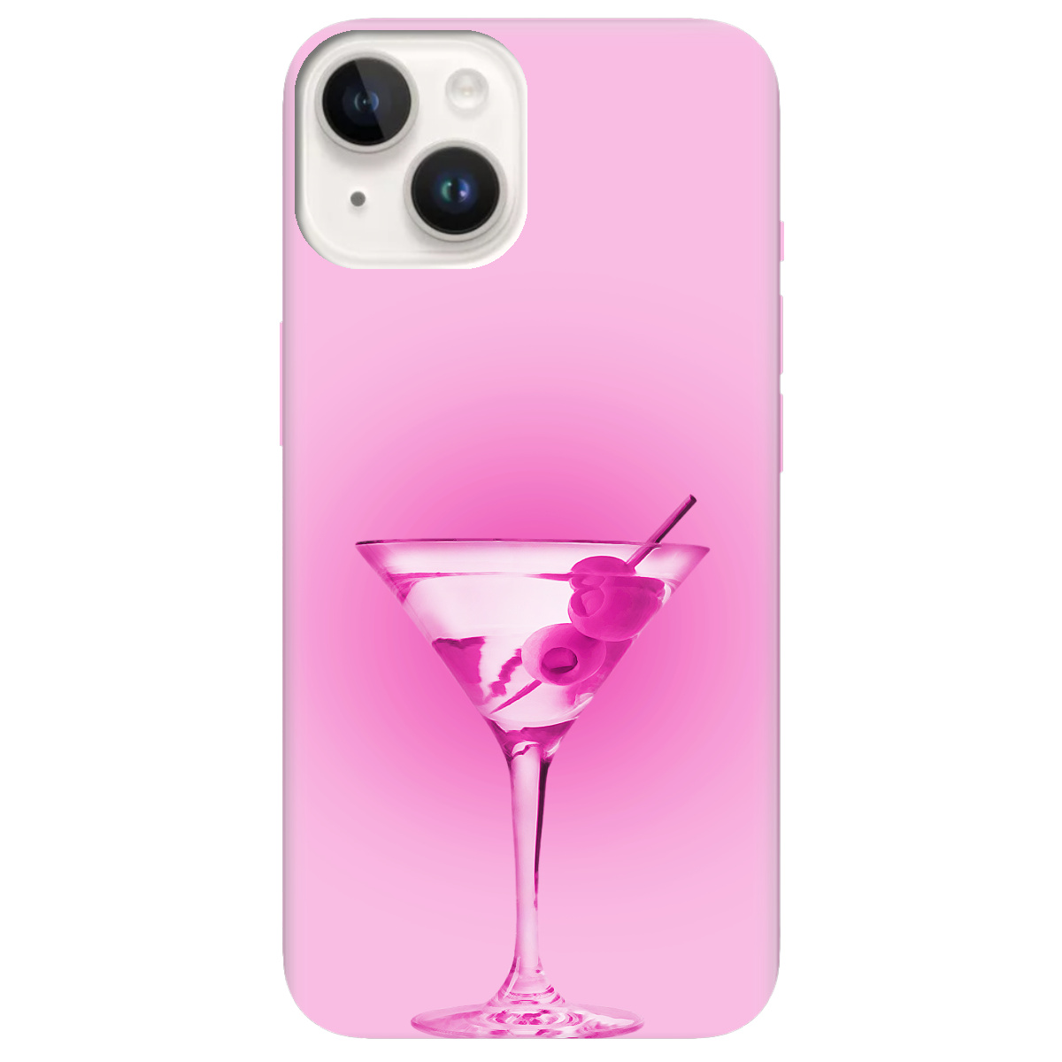 Чехол для Apple iPhone 14 Розовое мартини - фото 1 - Чехлы для телефонов