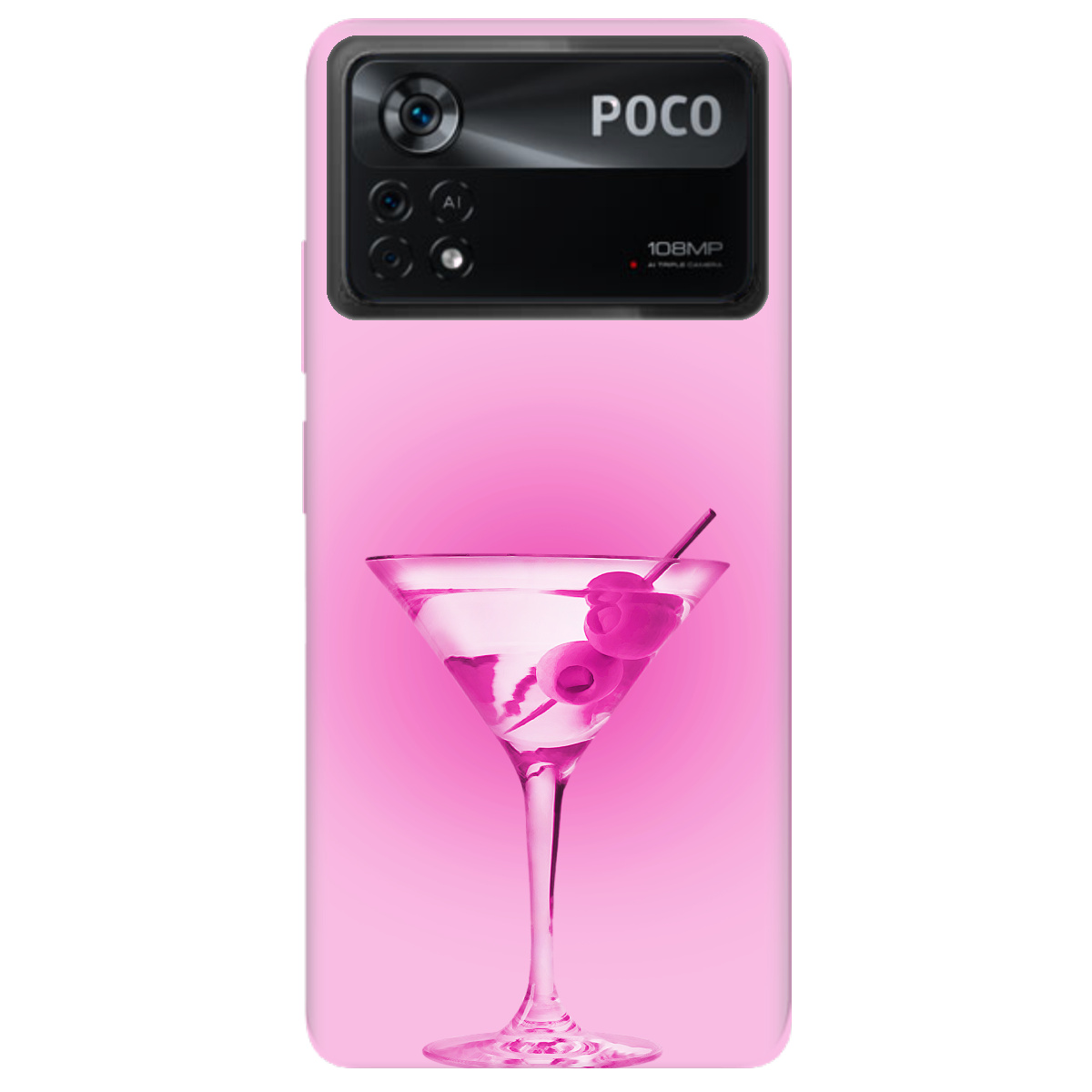 Чохол для Xiaomi Poco X4 Pro 5G Рожеве мартіні - фото 1 Чохол для Xiaomi Poco X4 Pro 5G Рожеве мартіні - фото 1 - Чохли для телефонів