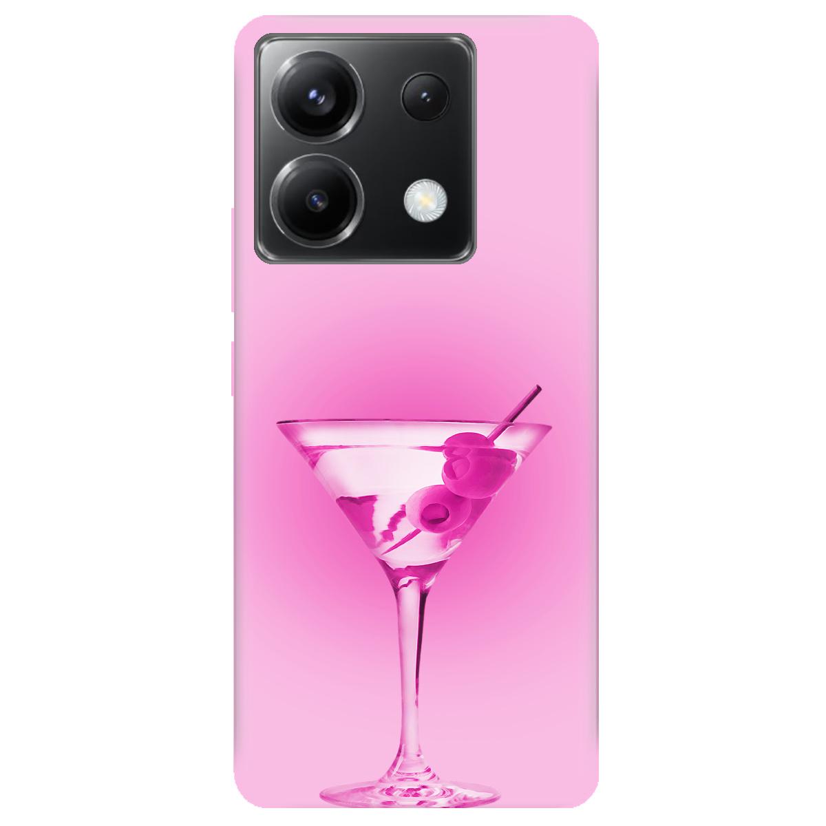 Чохол для Xiaomi Poco X6 Рожеве мартіні - фото 1 Чохол для Xiaomi Poco X6 Рожеве мартіні - фото 1 - Чохли для телефонів