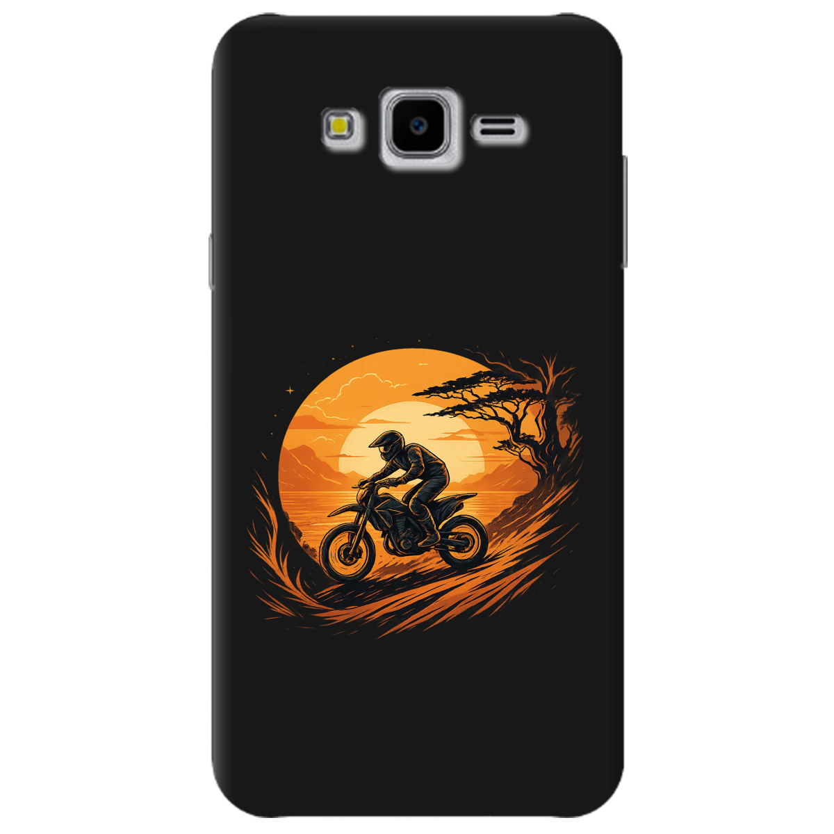 Чохол для Samsung Galaxy J7 Neo J701F/DS чорний матовий soft touch БайкШлях - фото 1 - Чохли для телефонів