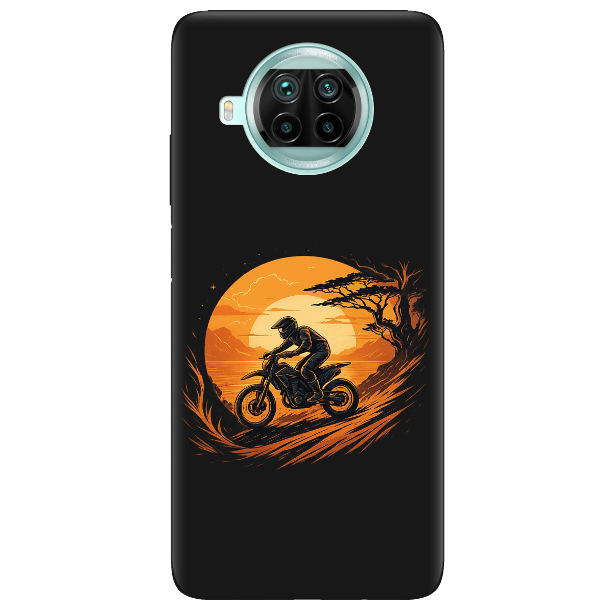 Чохол для Xiaomi Mi 10T Lite чорний матовий soft touch БайкШлях - фото 1 Чохол для Xiaomi Mi 10T Lite чорний матовий soft touch БайкШлях - фото 1 - Чохли для телефонів