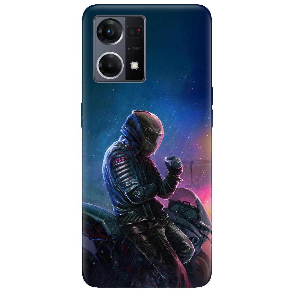 Чехол для Oppo Reno  7 4G Душа байкера - фото 1 - Чехлы для телефонов