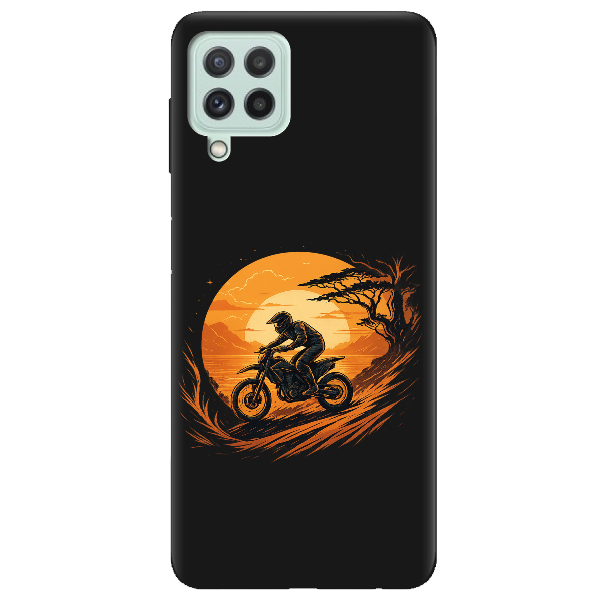 Чохол для Samsung Galaxy M32 чорний матовий soft touch БайкШлях - фото 1 Чохол для Samsung Galaxy M32 чорний матовий soft touch БайкШлях - фото 1 - Чохли для телефонів