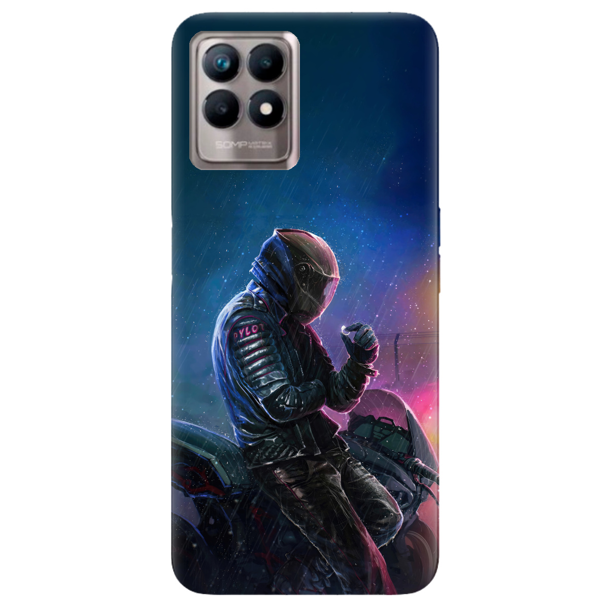 Чохол для Realme 8i Душа байкера - фото 1 - Чохли для телефонів