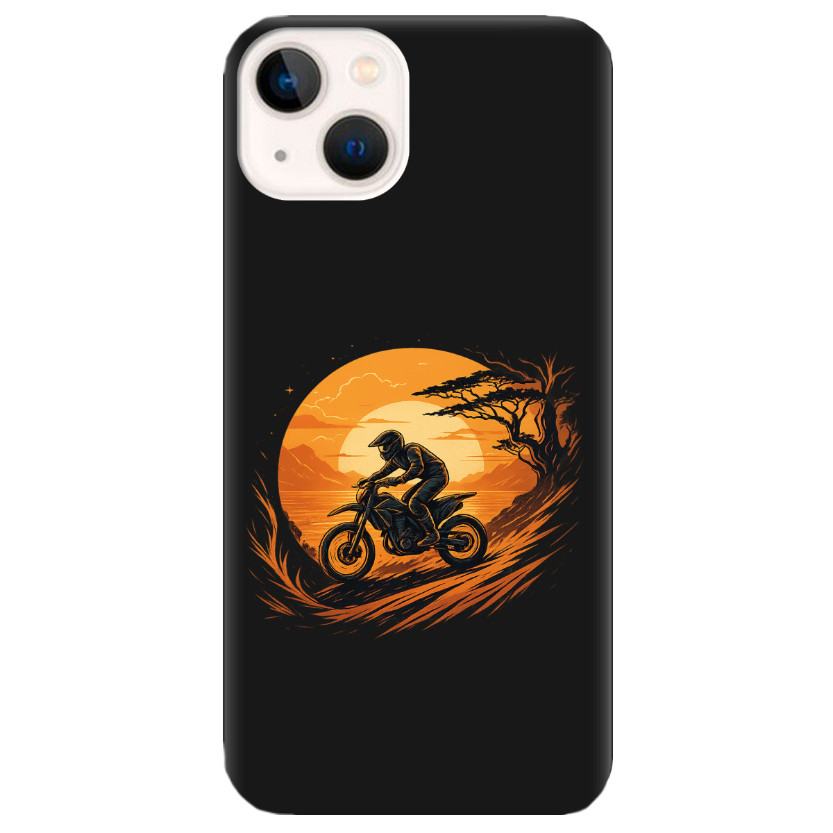 Чехол для Apple iPhone 13 Mini черный матовый soft touch БайкПуть - фото 1 Чехол для Apple iPhone 13 Mini черный матовый soft touch БайкПуть - фото 1 - Чехлы для телефонов