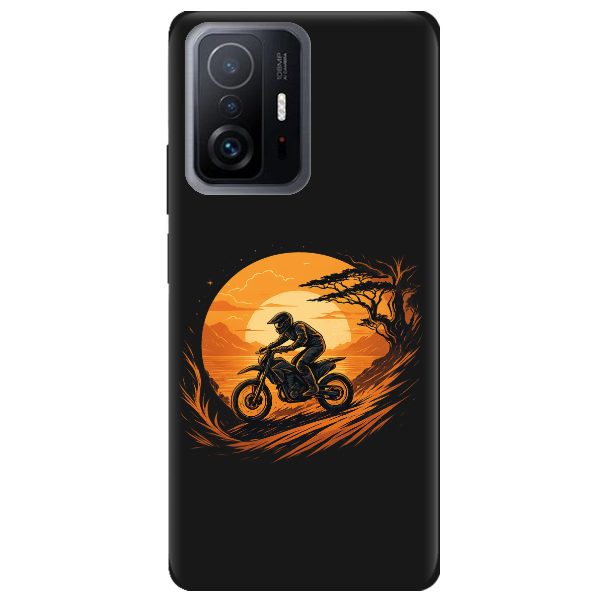 Чохол для Xiaomi 11T чорний матовий soft touch БайкШлях - фото 1 Чохол для Xiaomi 11T чорний матовий soft touch БайкШлях - фото 1 - Чохли для телефонів