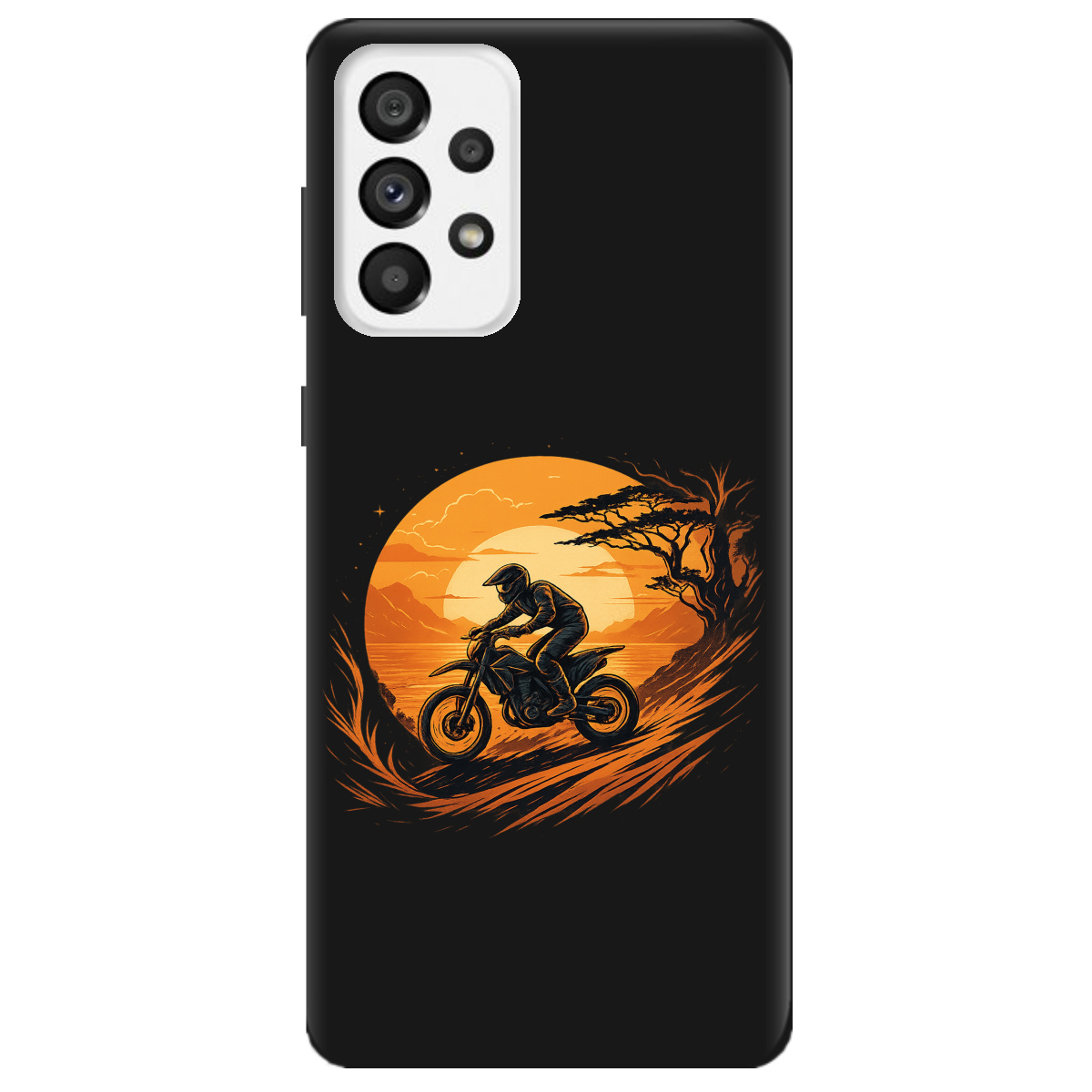 Чохол для Samsung Galaxy A73 чорний матовий soft touch БайкШлях - фото 1 Чохол для Samsung Galaxy A73 чорний матовий soft touch БайкШлях - фото 1 - Чохли для телефонів