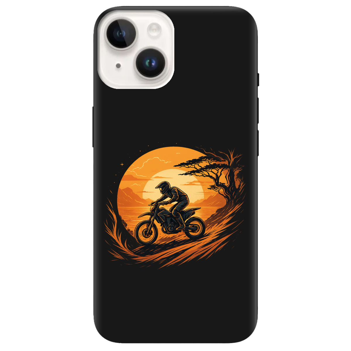 Чохол для Apple iPhone 14 Plus чорний матовий soft touch БайкШлях - фото 1 Чохол для Apple iPhone 14 Plus чорний матовий soft touch БайкШлях - фото 1 - Чохли для телефонів