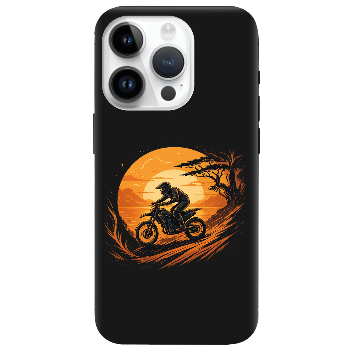 Чохол для Apple iPhone 14 Pro Max чорний матовий soft touch БайкШлях - фото 1 Чохол для Apple iPhone 14 Pro Max чорний матовий soft touch БайкШлях - фото 1 - Чохли для телефонів