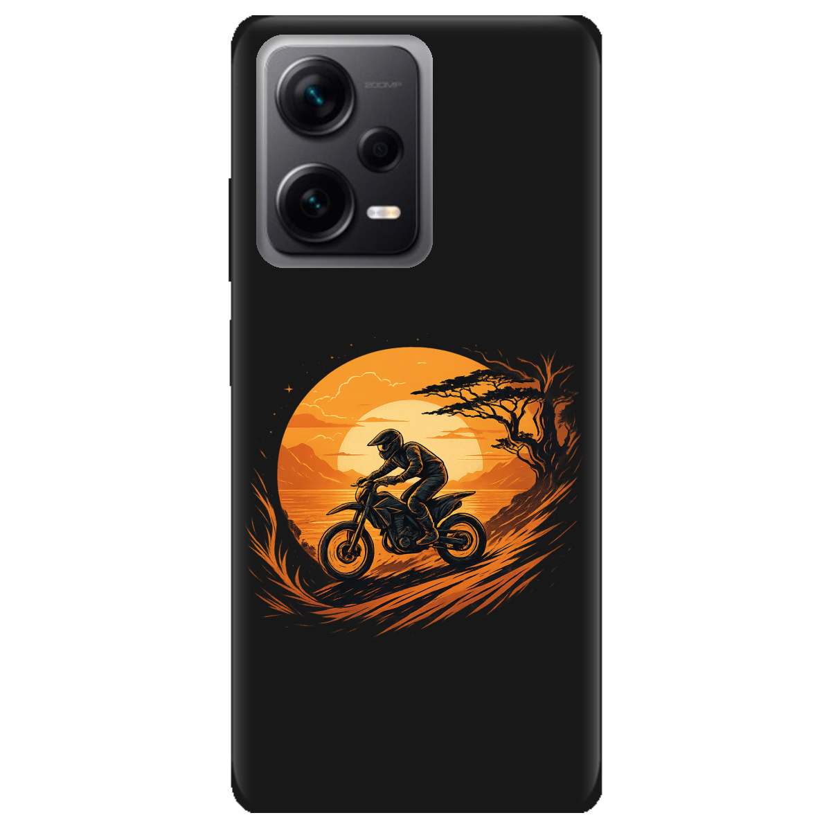 Чохол для Xiaomi Redmi Note 12 Pro + 5G чорний матовий soft touch БайкШлях - фото 1 - Чохли для телефонів