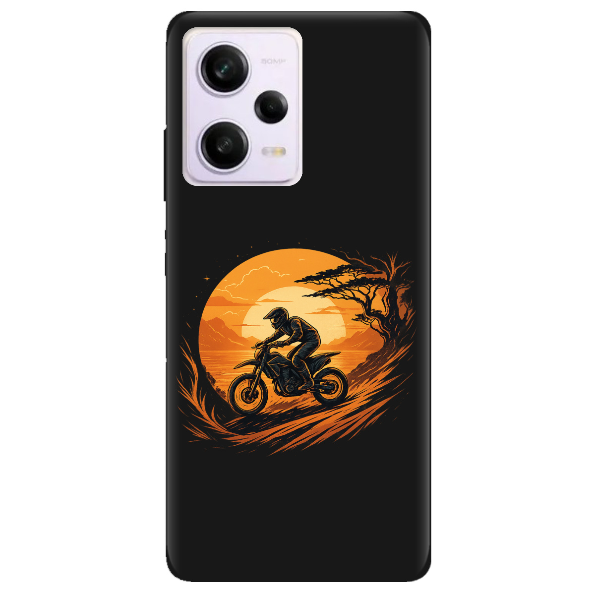 Чохол для Xiaomi Redmi Note 12 Pro 5G чорний матовий soft touch БайкШлях - фото 1 - Чохли для телефонів