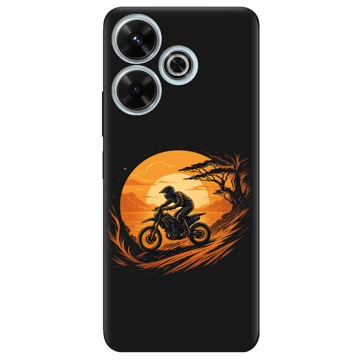 Чохол для Xiaomi Poco M6 4G чорний матовий soft touch БайкШлях - фото 1 Чохол для Xiaomi Poco M6 4G чорний матовий soft touch БайкШлях - фото 1 - Чохли для телефонів