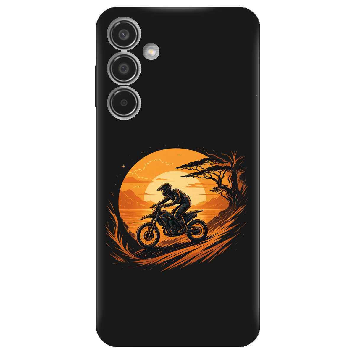 Чохол для Samsung Galaxy M35 5G чорний матовий soft touch БайкШлях - фото 1 Чохол для Samsung Galaxy M35 5G чорний матовий soft touch БайкШлях - фото 1 - Чохли для телефонів