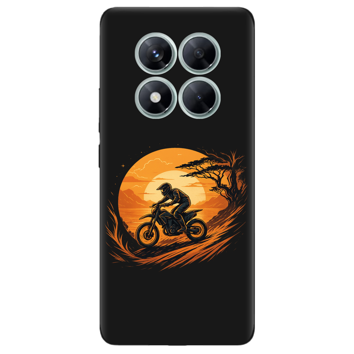 Чохол для Xiaomi Redmi Note 14 Pro 5G чорний матовий soft touch БайкШлях - фото 1 - Чохли для телефонів