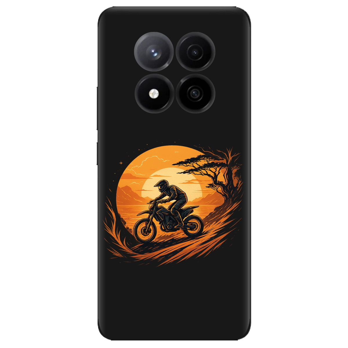 Чехол для Xiaomi Redmi Note 14 Pro + 5G черный матовый soft touch БайкПуть - фото 1 - Чехлы для телефонов