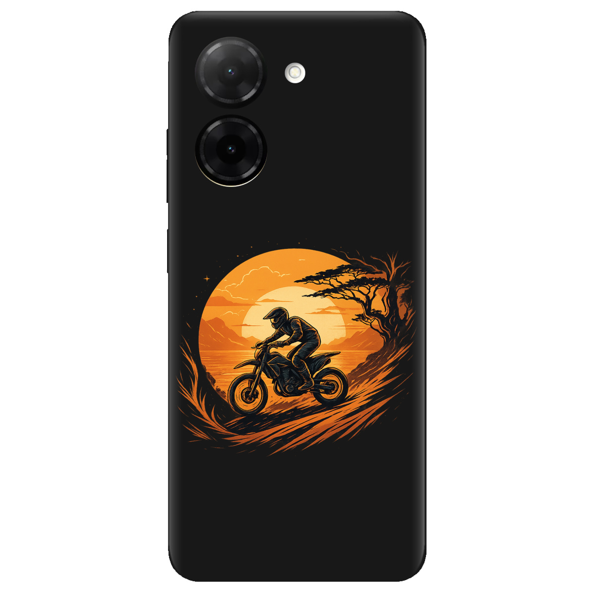 Чехол для Xiaomi Redmi A5 черный матовый soft touch БайкПуть - фото 1 - Чехлы для телефонов