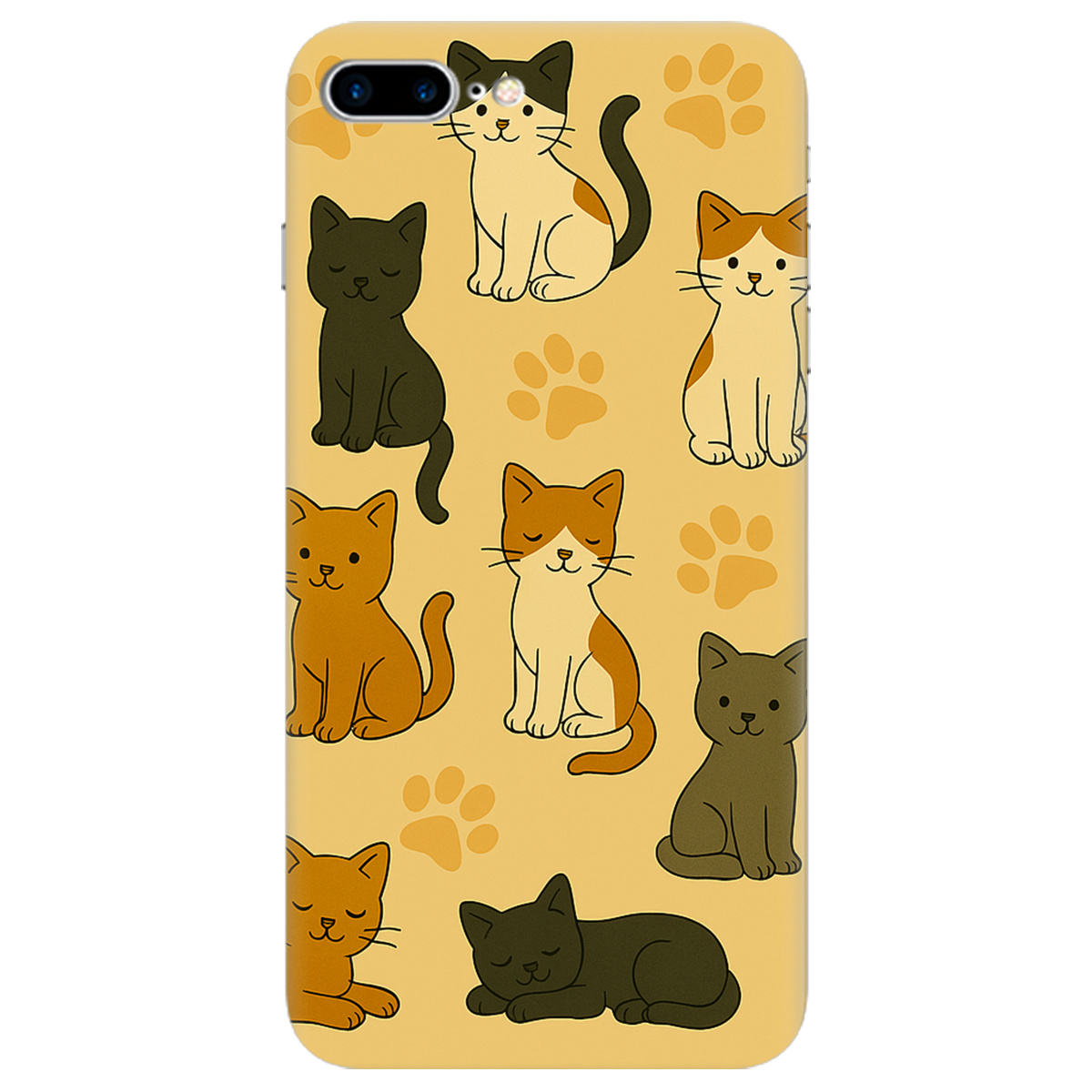 Чохол для Apple iPhone 8 Plus Милі котики - фото 1 - Чохли для телефонів