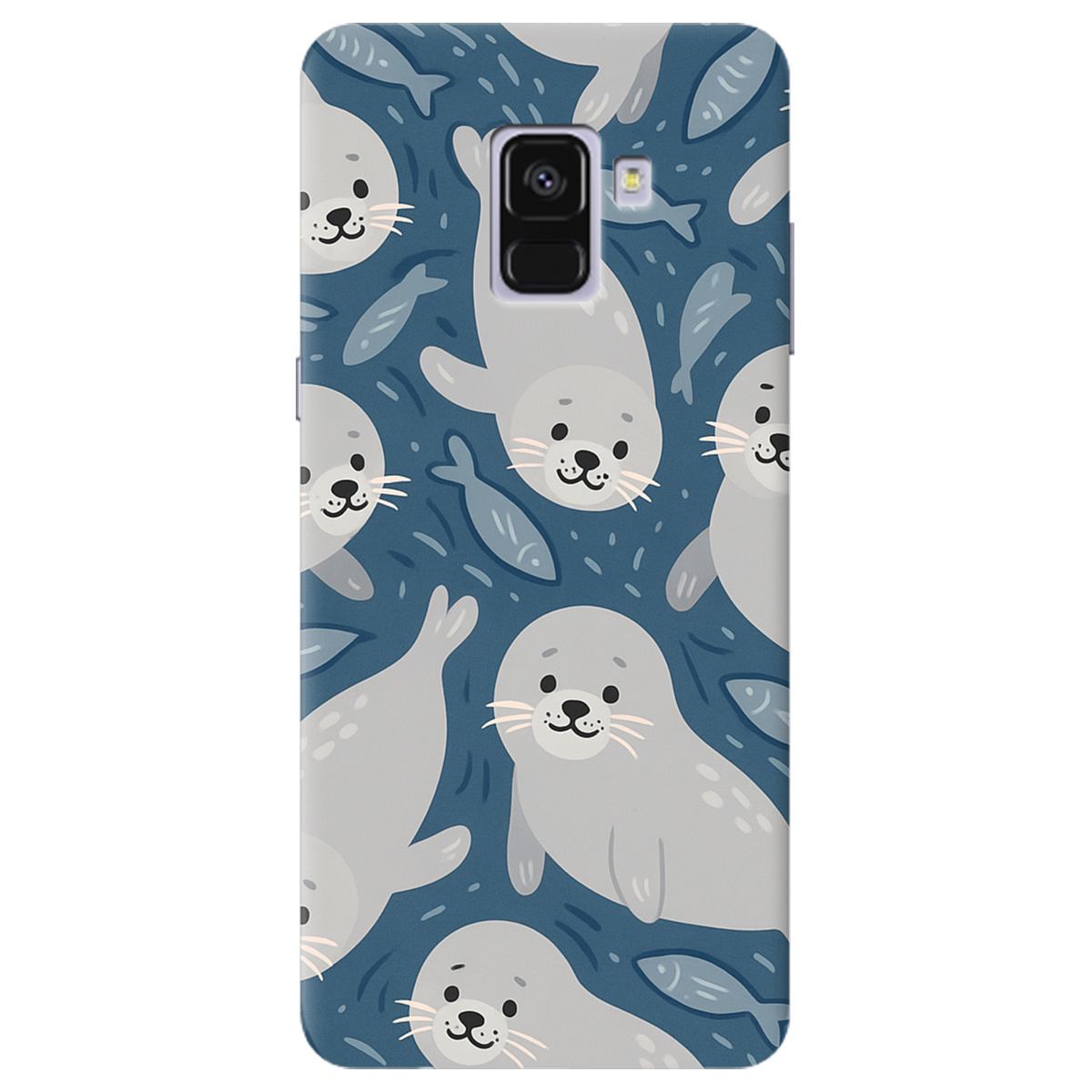 Чехол для Samsung Galaxy A8 2018 Морские котики - фото 1 - Чехлы для телефонов