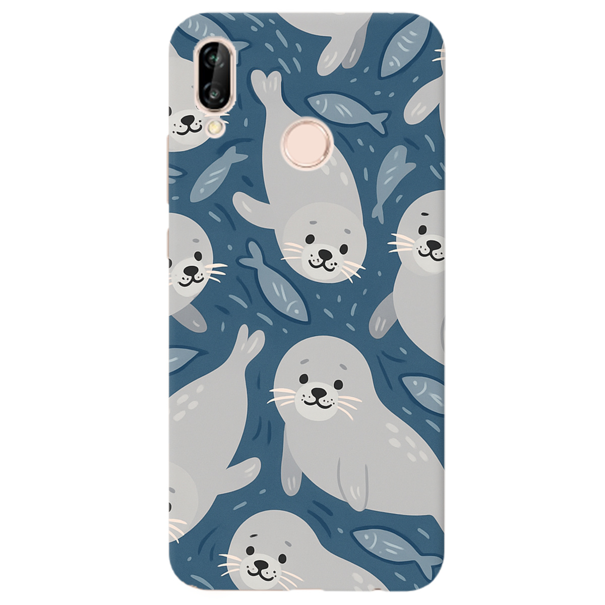 Чохол для Huawei P20 Lite Морські котики - фото 1 - Чохли для телефонів