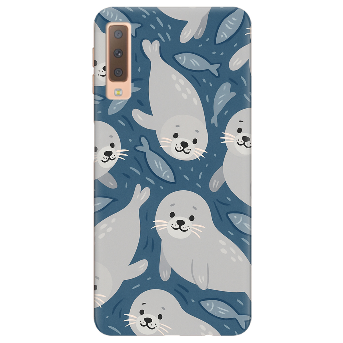 Чохол для Samsung Galaxy A7 2018 Морські котики - фото 1 - Чохли для телефонів