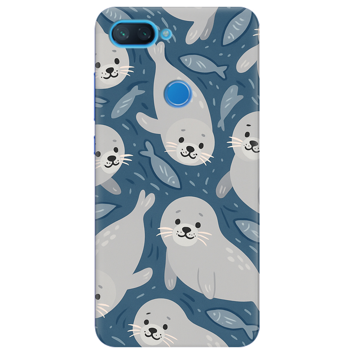 Чохол для Xiaomi Mi 8 Lite Морські котики - фото 1 - Чохли для телефонів