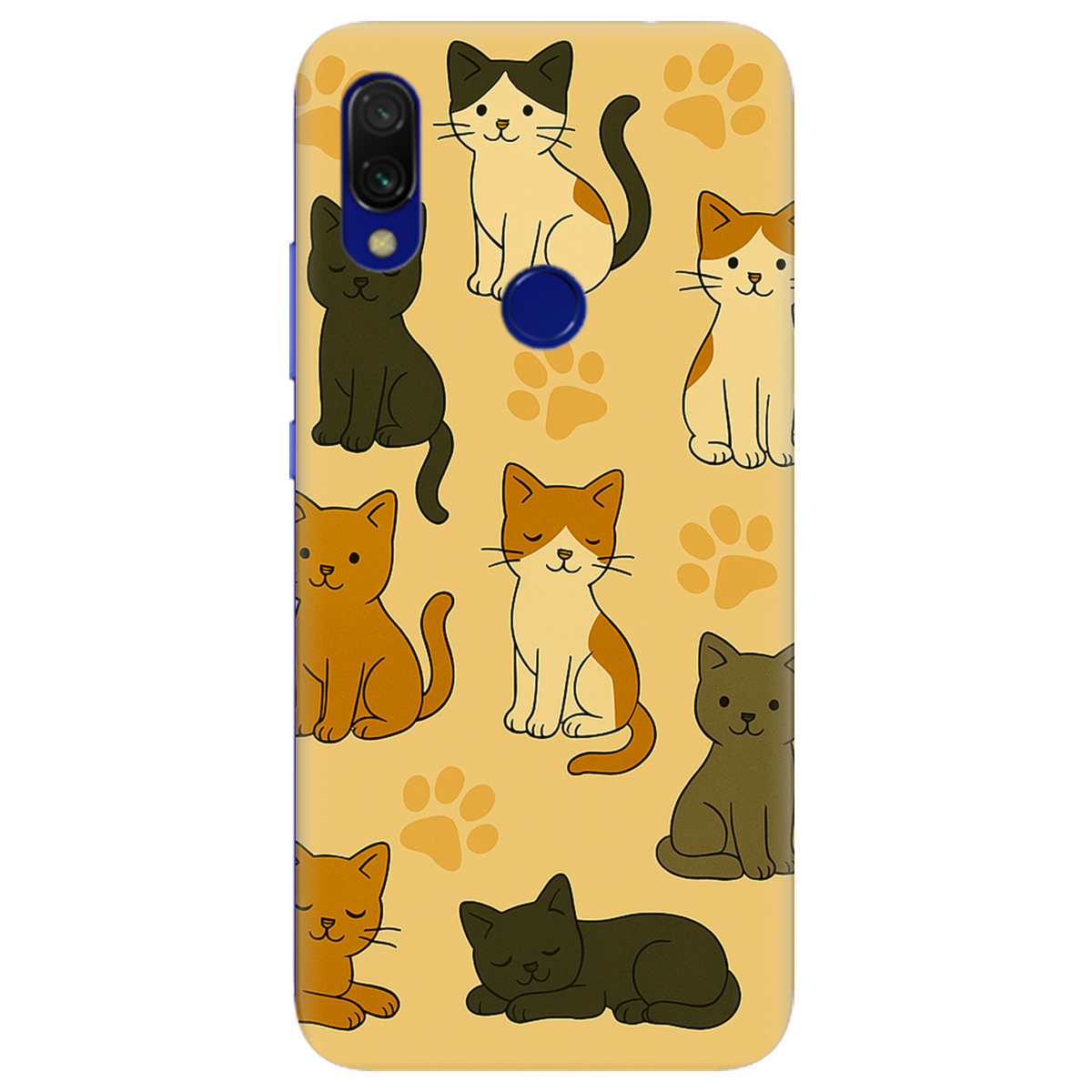 Чехол для Xiaomi Redmi 7 Милые котики - фото 1 - Чехлы для телефонов