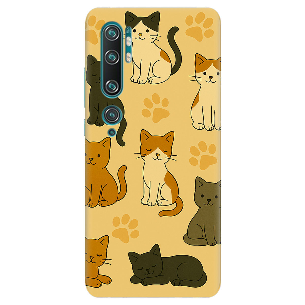 Чехол для Xiaomi Mi Note 10 Милые котики - фото 1 - Чехлы для телефонов