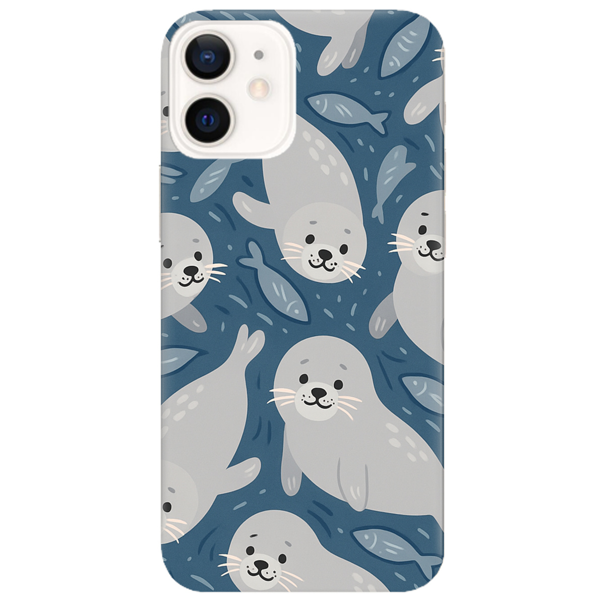 Чохол для Apple iPhone 12 Морські котики - фото 1 Чохол для Apple iPhone 12 Морські котики - фото 1 - Чохли для телефонів