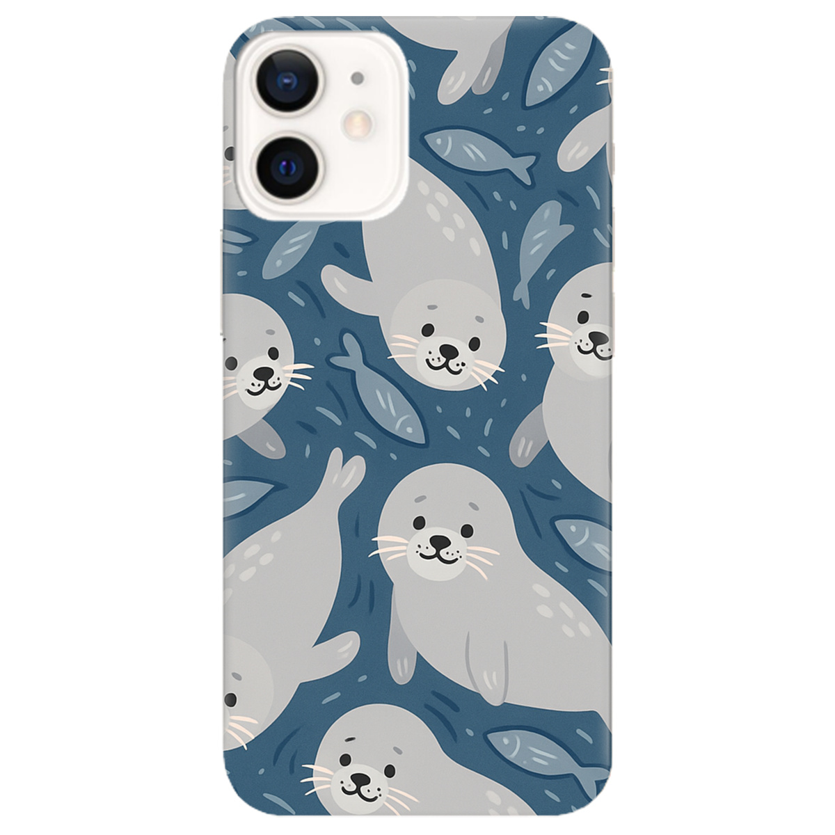 Чехол для Apple iPhone 12 Mini Морские котики - фото 1 - Чехлы для телефонов