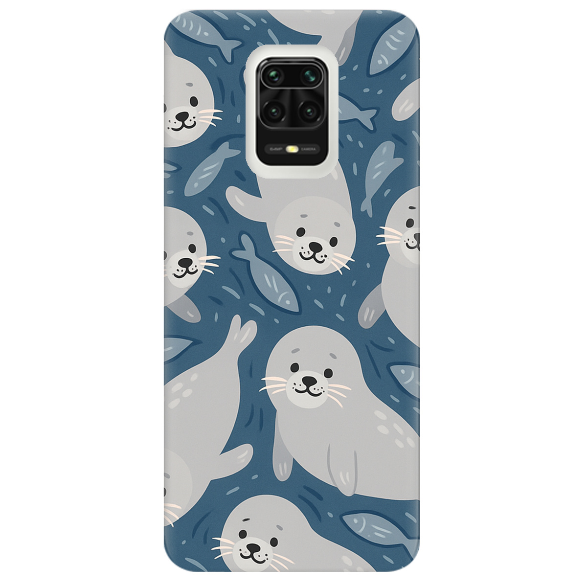 Чохол для Xiaomi Redmi Note 9 Pro Морські котики - фото 1 - Чохли для телефонів