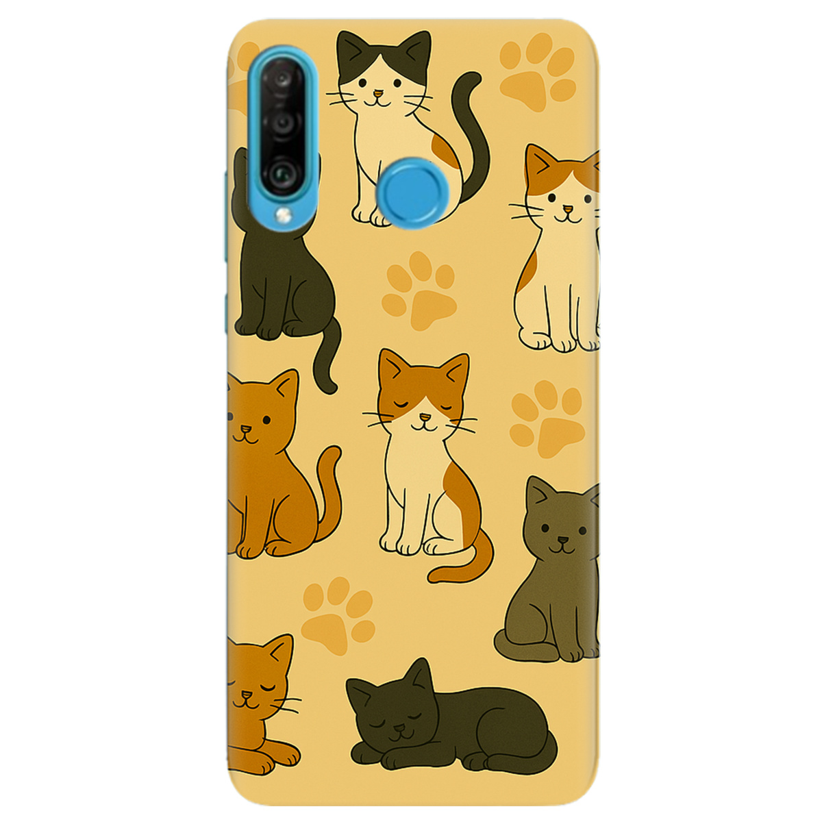 Чохол для Huawei P30 Lite Милі котики - фото 1 - Чохли для телефонів