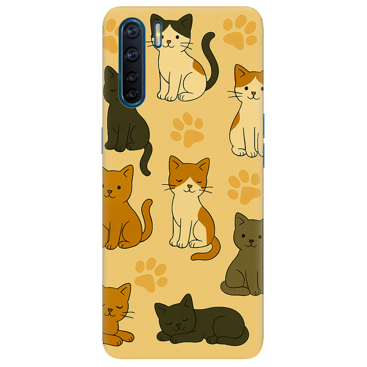 Чохол для Oppo Reno 3 Милі котики - фото 1 - Чохли для телефонів