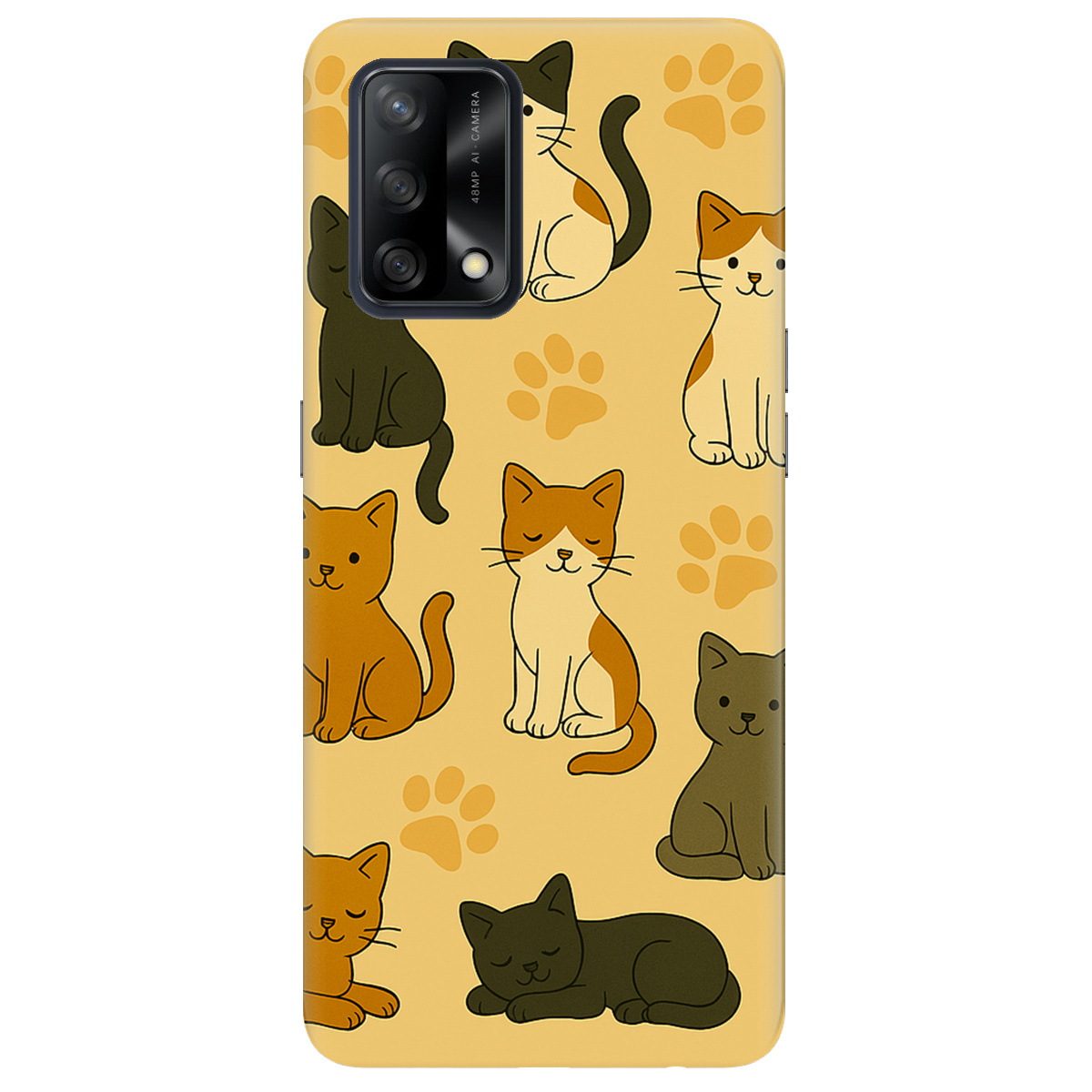 Чехол для Oppo A74 4G Милые котики - фото 1 - Чехлы для телефонов