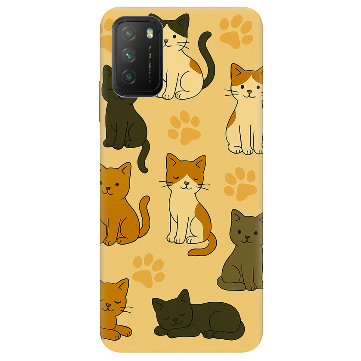 Чохол для Xiaomi Poco M3 Милі котики - фото 1 - Чохли для телефонів