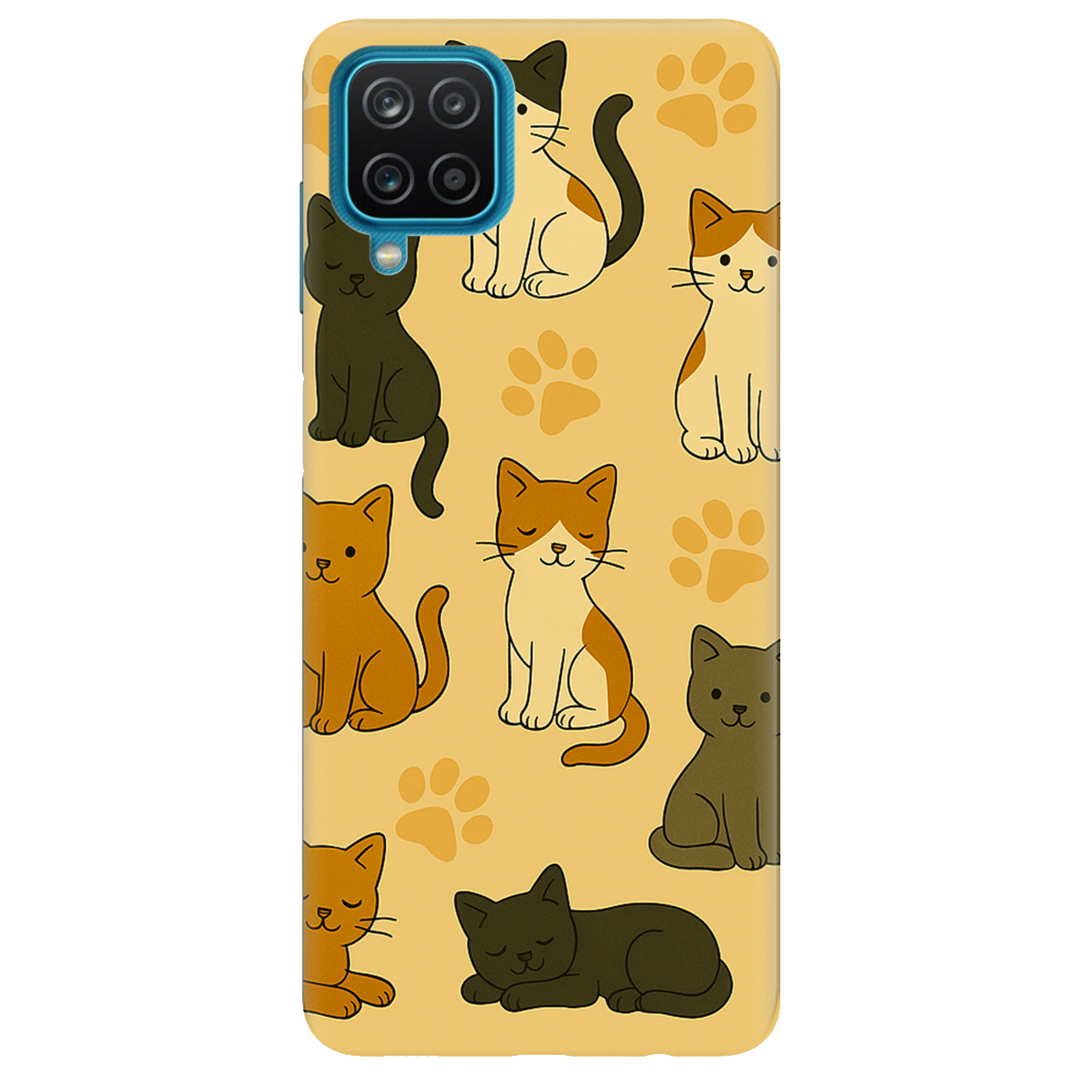 Чехол для Samsung Galaxy A12 4G Милые котики - фото 1 - Чехлы для телефонов